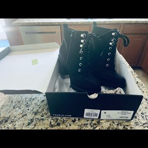 Torrid embellished black hiker boot